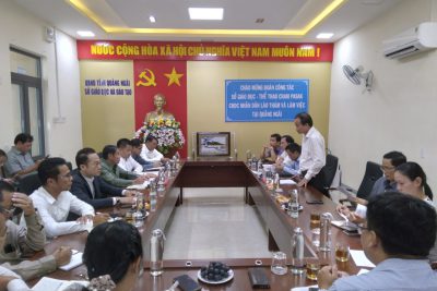 Tiếp Đoàn công tác Sở Giáo dục và Thể thao tỉnh Champasak, CHDCND Lào