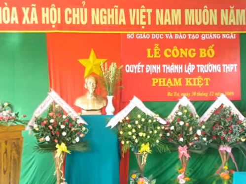 Lễ công bố quyết định thành lập Trường THPT Phạm Kiệt