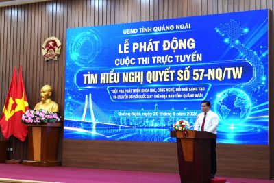 Tỉnh Quảng Ngãi phát động Cuộc thi trực tuyến Tìm hiểu Nghị quyết số 57-NQ/TW