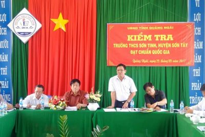 Kiểm tra, thẩm định trường THCS đạt chuẩn quốc gia tại huyện Sơn Tây