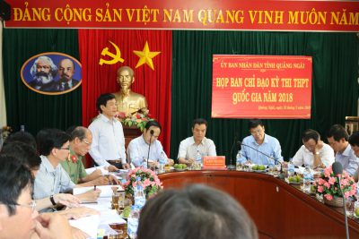 Họp Ban chỉ đạo thi THPT quốc gia tỉnh Quảng Ngãi năm 2018