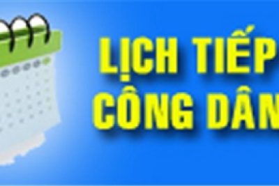 Lich tiếp công dân tháng 8 năm 2025