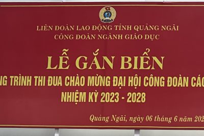 Công trình chào mừng Đại hội Công đoàn Ngành giáo dục, nhiệm kỳ 2023-2028