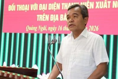 Bí thư Tỉnh ủy Quảng Ngãi đối thoại với đại diện thanh niên xuất ngũ tham gia học nghề