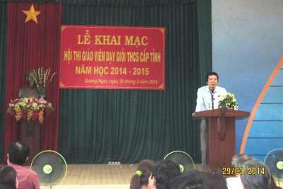 Khai mạc Hội thi giáo viên dạy giỏi trung học cơ sở cấp tỉnh năm học 2014-2015