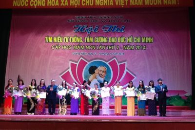 Tổng kết, trao giải Hội thi tìm hiểu tư tưởng, tấm gương đạo đức Hồ Chí Minh cấp học mầm non, năm học 2014-2015.