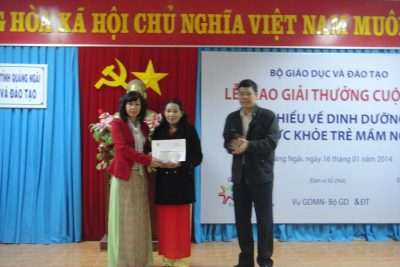 Trao giải thưởng cuộc thi “Tìm hiểu về dinh dưỡng với sức khỏe trẻ mầm non”