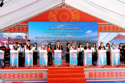 Quảng Ngãi: Đồng loạt khởi công 5 trường phổ thông nội trú liên cấp tiểu học – trung học cơ sở tại các xã biên giới (đợt 2)