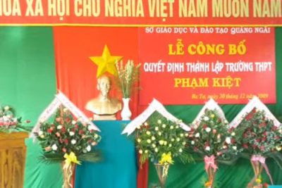 Lễ công bố quyết định thành lập Trường THPT Phạm Kiệt